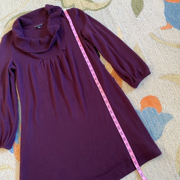 Banana Republic I Purple Cowl Neck Sweater Dress I Holiday 2008 - Picture 5 of 16